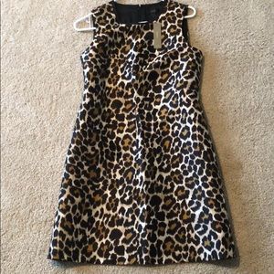 J Crew Leopard Cocktail Dress
